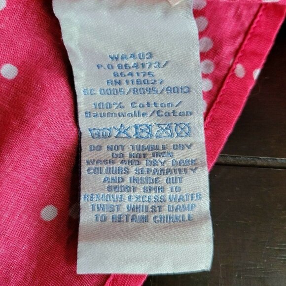 Boden Size 8 Bright Pink Cotton Split Neck Tunic 3/4 Sleeve Crochet Detail EUC - Picture 7 of 7